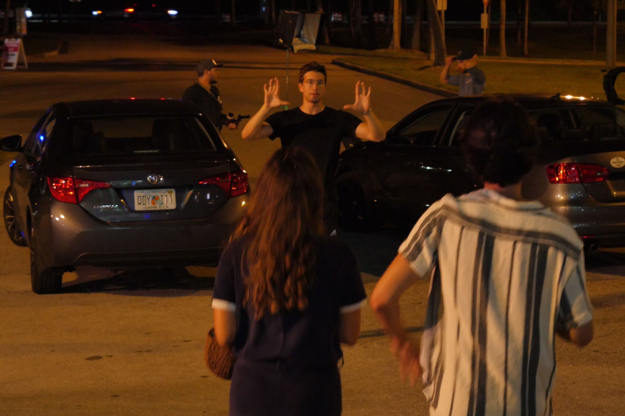 Nico directing a night scene